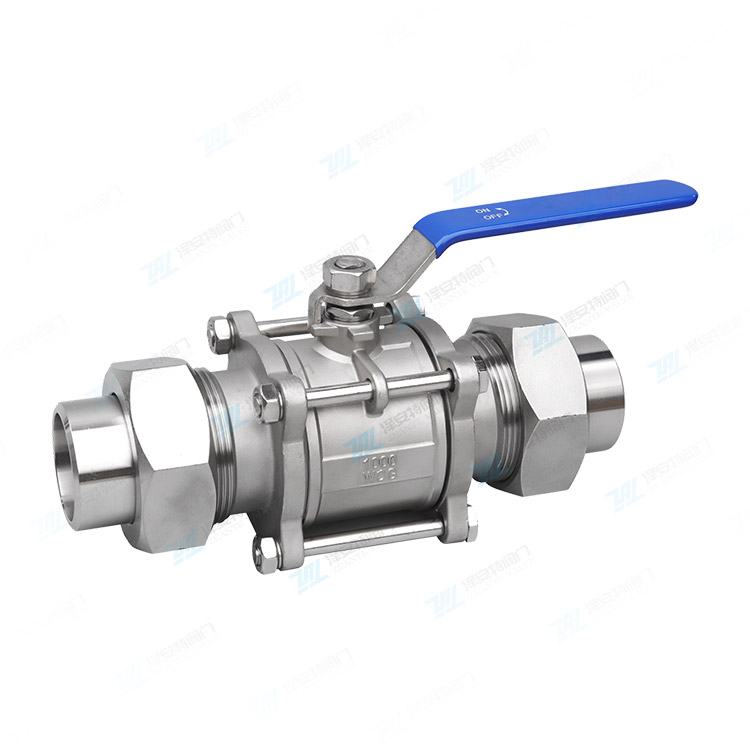 三片式手动活套球阀