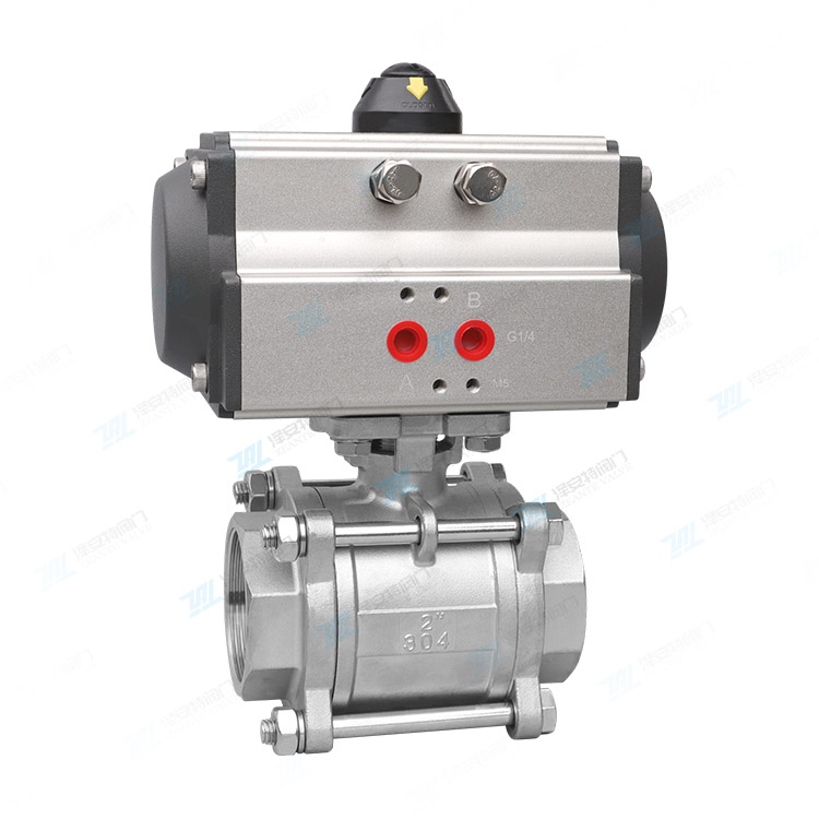 气动三片式球阀