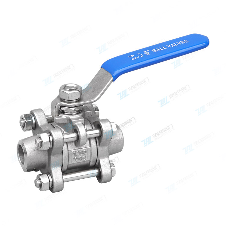 三片式对焊球阀