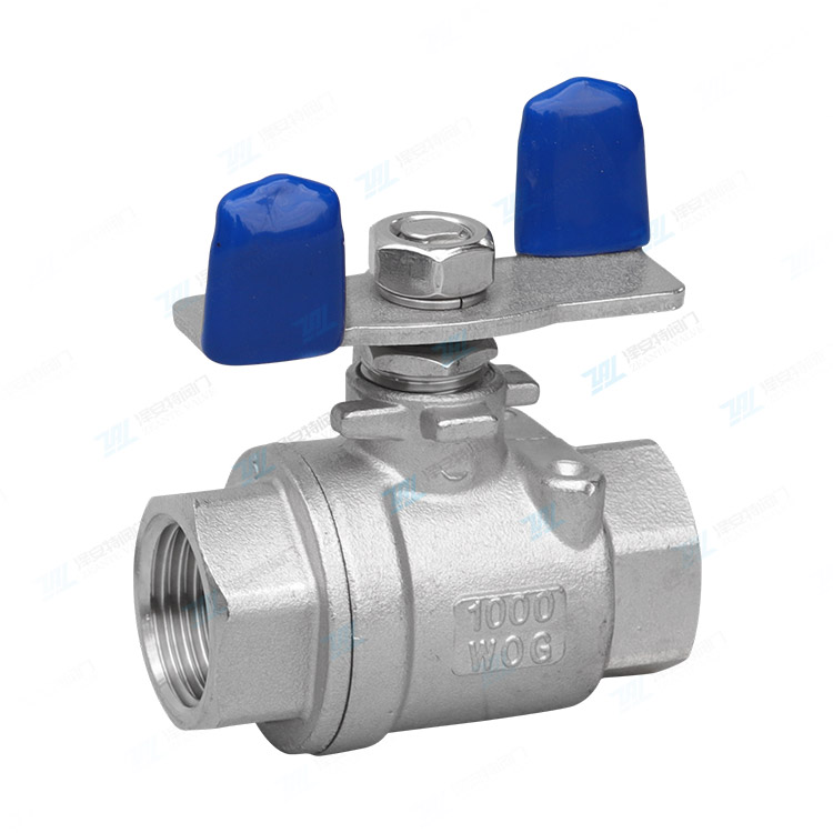 蝶型二片式丝扣球阀