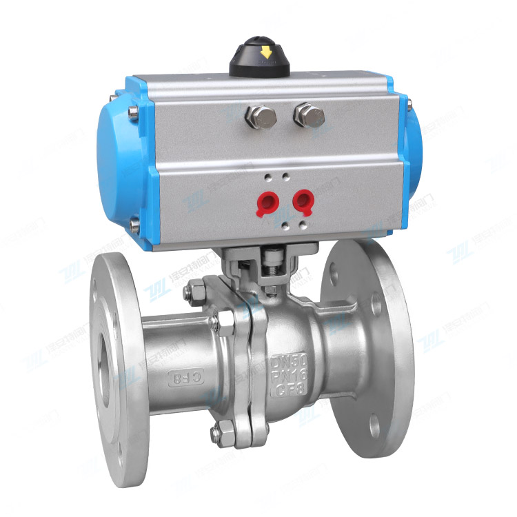 气动高平台法兰球阀