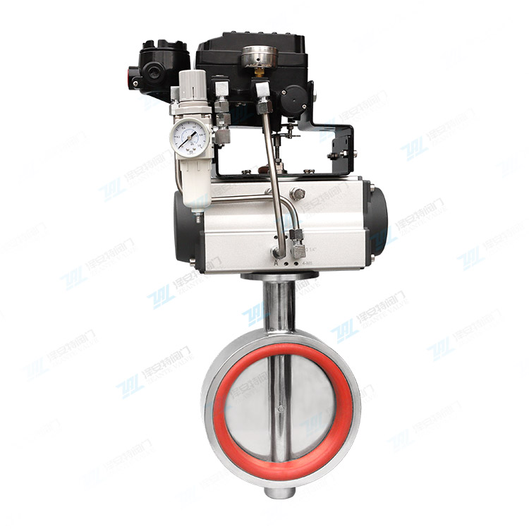 气动卫生级对夹蝶阀