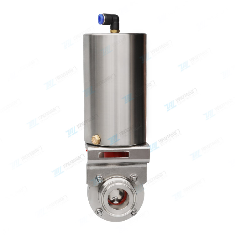 气动立式卫生级蝶阀