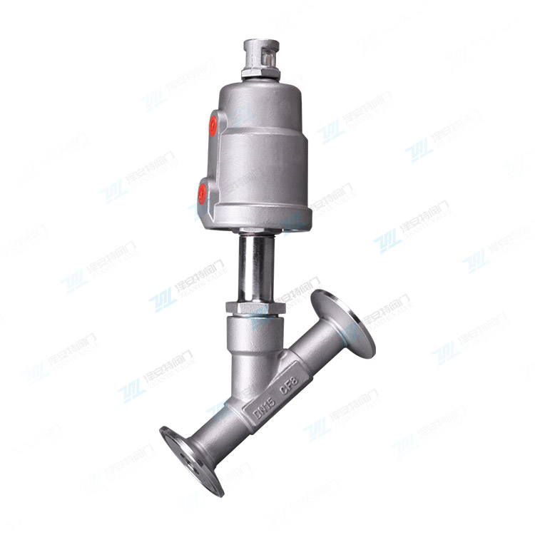 全不锈钢气动快装角座阀