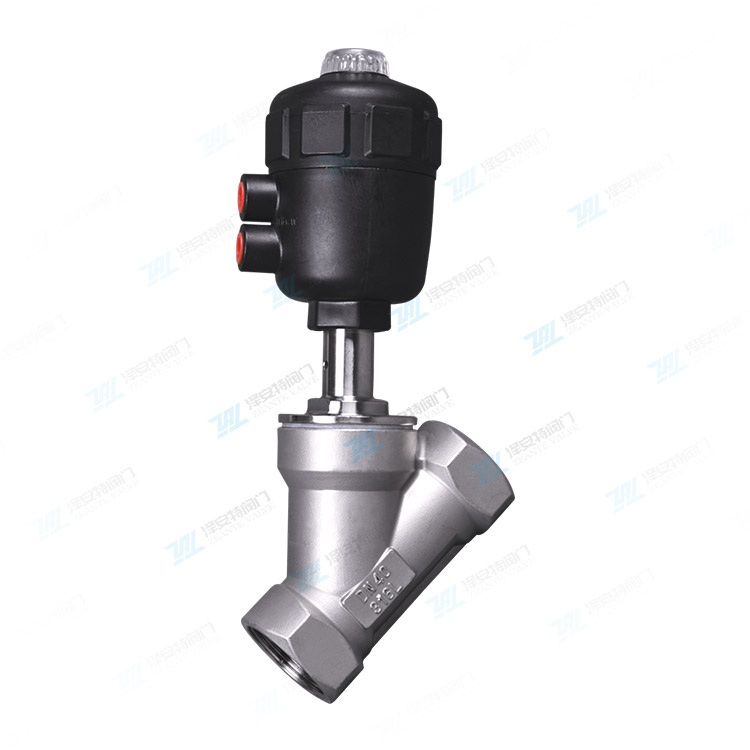 气动螺纹角座阀