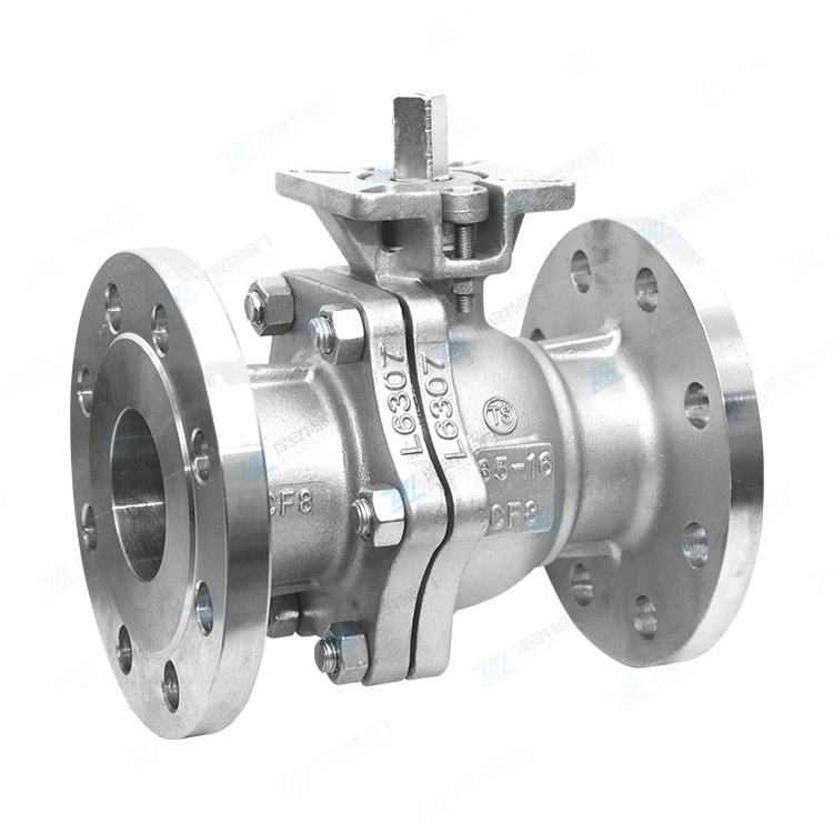 二片式国标压盖高平台法兰球阀