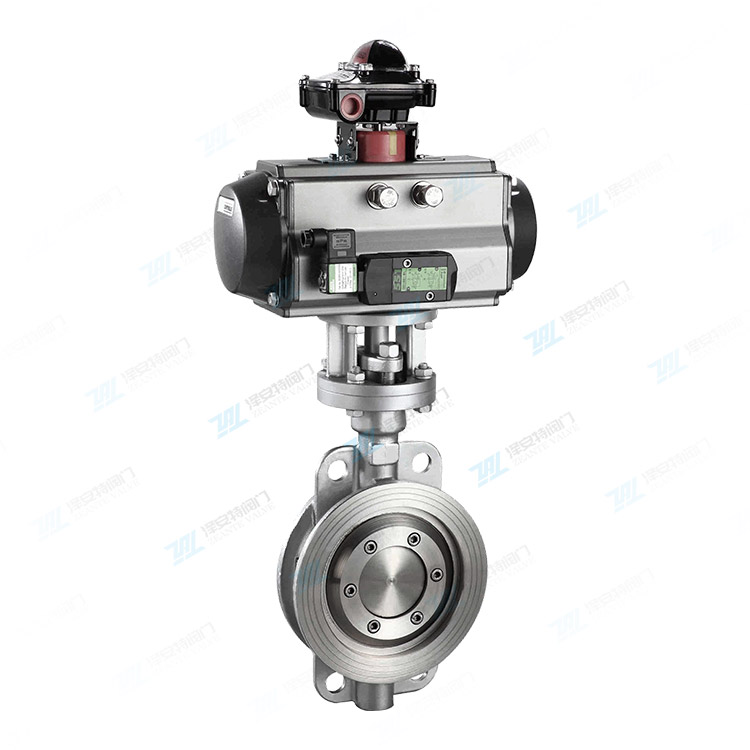 气动硬密封对夹蝶阀